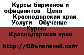 Курсы барменов и официантов › Цена ­ 15 000 - Краснодарский край Услуги » Обучение. Курсы   . Краснодарский край